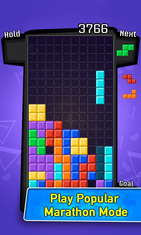 Jeu vidéo Tetris sur la plateforme Android : mode marathon