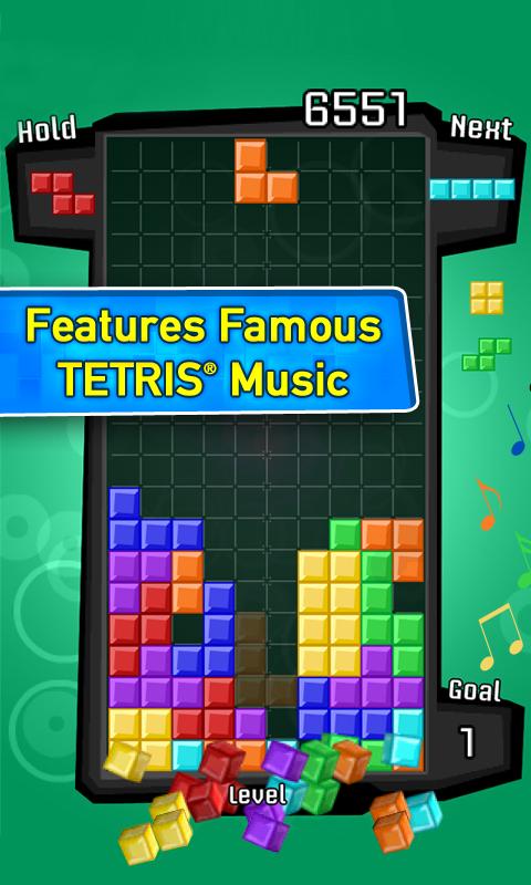 Jeu vidéo Tetris sur la plateforme Android : musique originale